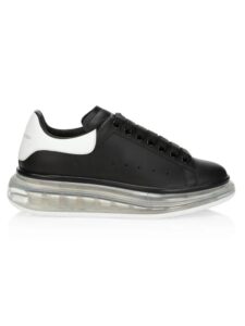 Oversized Transparent Sole Leather Sneakers