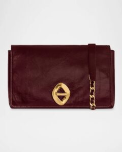 G Flap Crinkled Leather Crossbody Bag