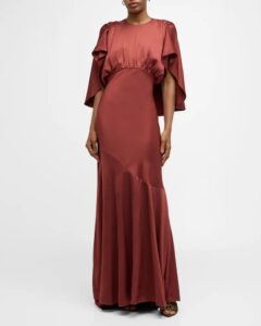 Eden Cascading Satin Dress