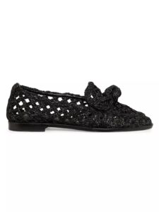 Clarita Raffia & Leather Loafers