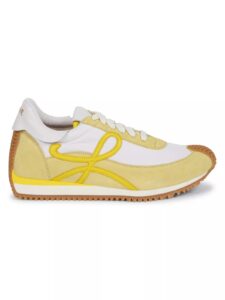 Men's Loewe X Paula's Ibiza Flow Runner Suede Low-top Sneakers