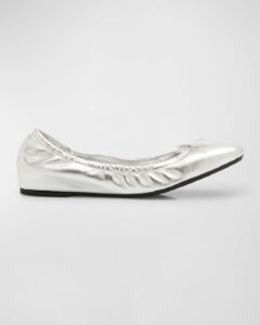 Vlogo Medallion Bow Ballerina Flats