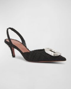 Camelia 60mm Tweed Halter Pumps