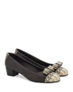 Women's Vara Bow Woven Block Heel Pumps