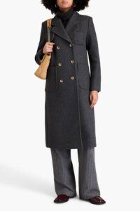 Brushed Wool-blend Twill Coat