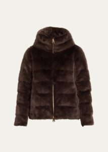 Quilted Faux Fur Teddy Jacket