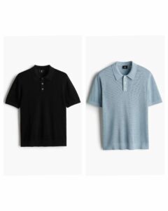 Regular-fit Hole-knit Polo Shirt