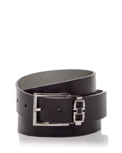 Men's Double Gancini Buckle Reversible Leather Belt