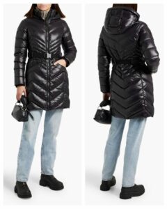 Quilted Shell Hooded Down Coat