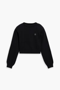 Cropped Cotton and Cashmere-blend Sweater