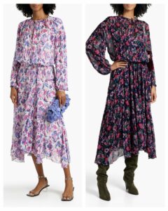 Saureli Printed Georgette Midi Dress