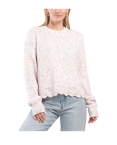 Nevanna Scalloped Hem Sweater