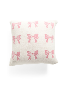 20x20 Bows Feather Knit Pillow