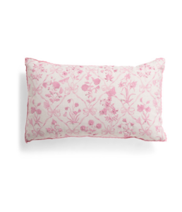 Embroidered Easter Botanical Bow Pillow