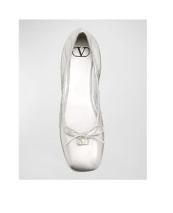 Vlogo Medallion Bow Ballerina Flats