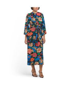 Floral Maxi Dress with Flutter Sleeves