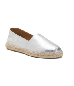 Leather Metallic Espadrilles