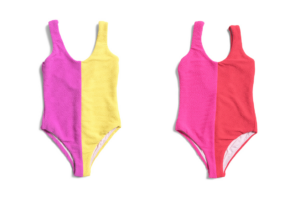 Little Girls Color Block One-piece Swimsuit Size 4-8