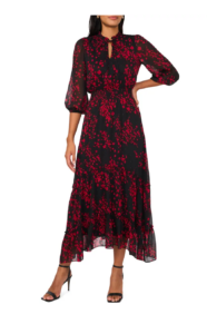 Elbow Sleeve Maxi Dress