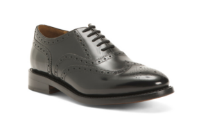 Mens Leather Hendrix Wing Tip Oxford Flats