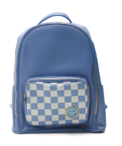 Nylon Checkered Front Pocket Backpack