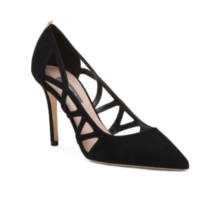 Suede Regents Cut out Pointy Toe Pumps