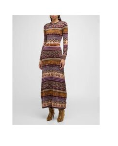 Paloma Multi-print Wool-blend Midi Dress