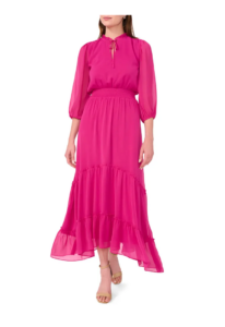 Elbow Sleeve Maxi Dress