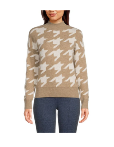 Houndstooth Graphic Sweater