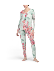 2pc Majestic Garden Satin Pj Set