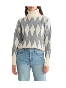 Argyle Turtleneck Sweater