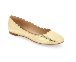 Lauren Scallop Ballet Flat (women) Size 5