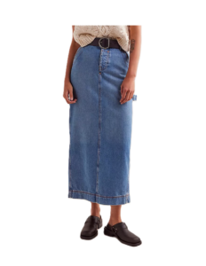 We the Free Francisco Denim Maxi Skirt