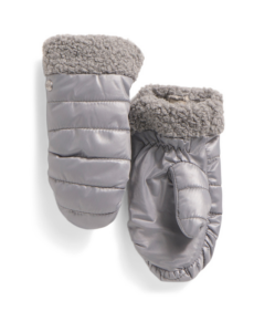 Girls Sherpa Lined Mittens 2-6y