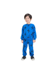 Toddler Boys' Lightening Bolt Fleece Crewneck and Jogger Pants 12m-5y