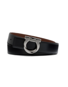 Men's Reversible Leather Gancio-buckle Belt