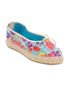 Espadrille Flats with Embroidery and Sequinsp