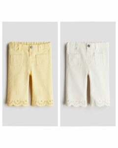 Flared Cotton Twill Pants