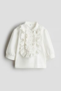 Ruffled Cotton Poplin Blouse