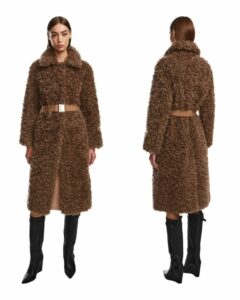 Kamilah Women's Textured Wool Teddy Trench