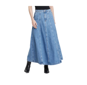 Women's Denim Circle Maxi Skirt