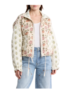 Bloom Bash Quilted Bomber Jacket