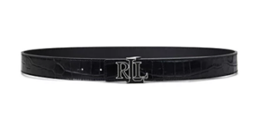 Women's Logo Reversible Croc-embossed Belt